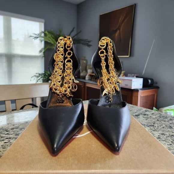 NEW Christian Louboutin Gourmi Pump 100mm Size 40.5 Black Leather - Picture 2 of 11